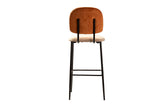 TABURETE BAR VELVET NARANJA MARRON 43x53x108 CM