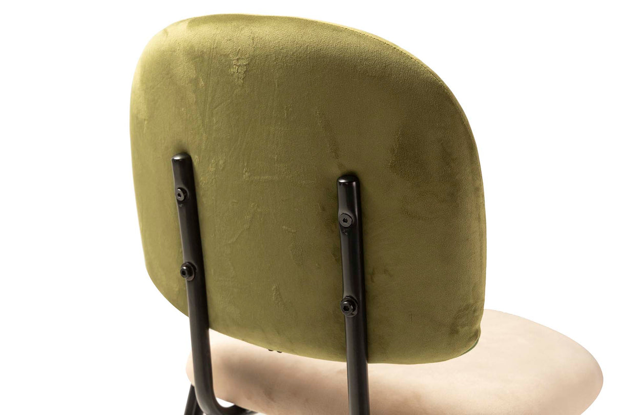TABURETE BAR VELVET VERDE MARRON 43x53x108 CM