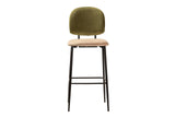 TABURETE BAR VELVET VERDE MARRON 43x53x108 CM