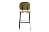TABURETE BAR VELVET VERDE MARRON 43x53x108 CM