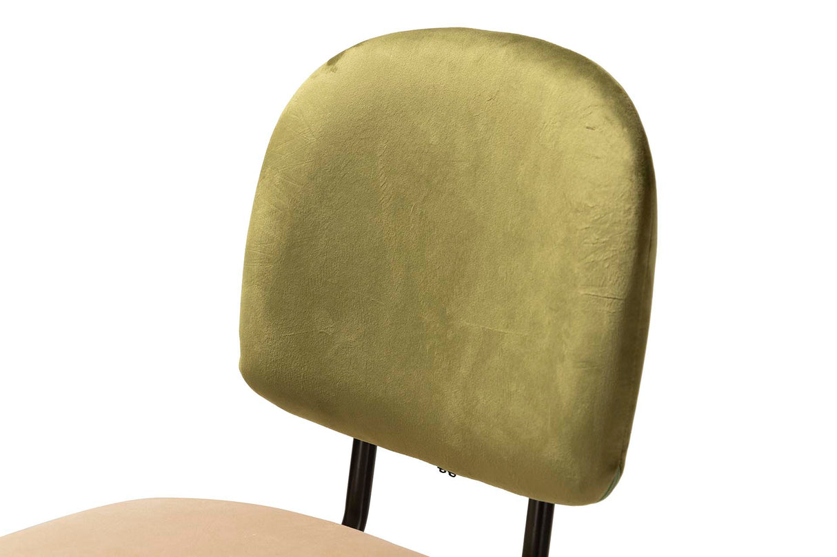 TABURETE BAR VELVET VERDE MARRON 43x53x108 CM