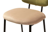 TABURETE BAR VELVET VERDE MARRON 43x53x108 CM