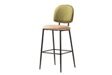 TABURETE BAR VELVET VERDE MARRON 43x53x108 CM