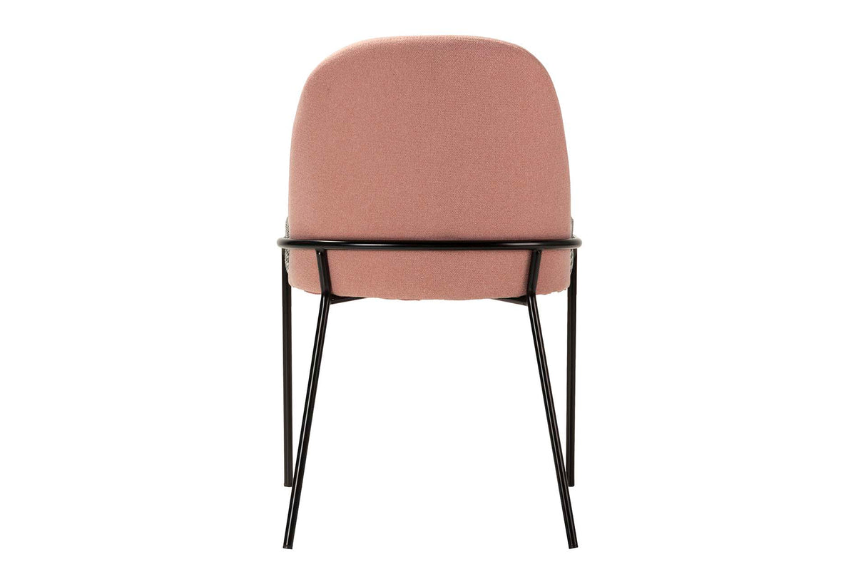 Chaise de ligne en polyester rose 50x58x83 cm