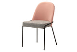 Chaise de ligne en polyester rose 50x58x83 cm