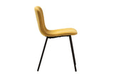 Chaise en polyester jaune 44x52x77 cm