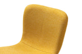 Chaise en polyester jaune 44x52x77 cm