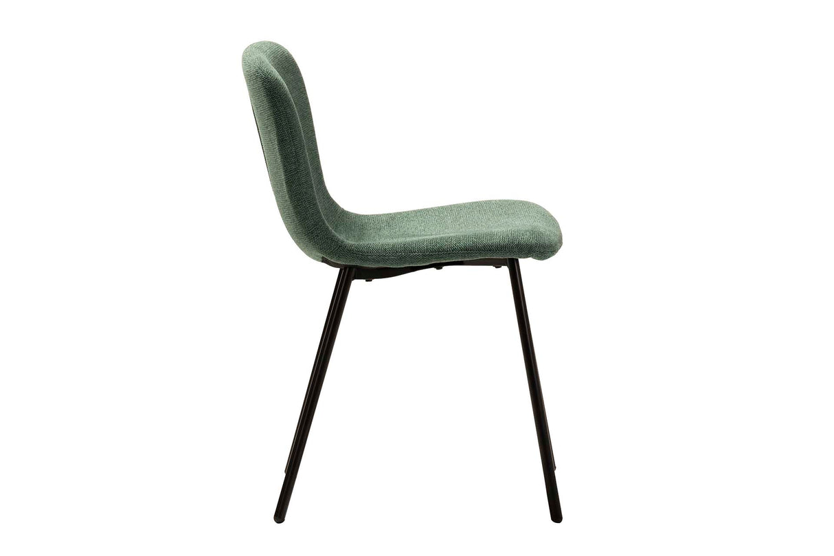 Chaise de polyester vert 44x52x77 cm