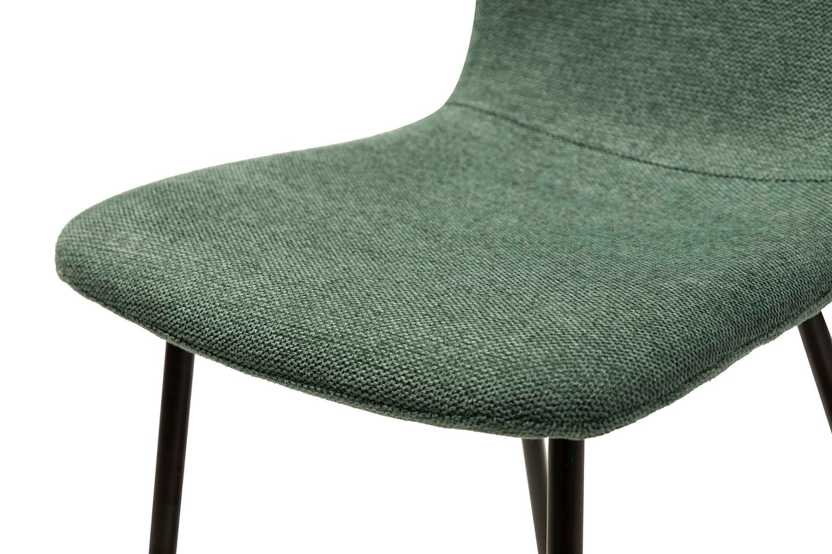 Chaise de polyester vert 44x52x77 cm