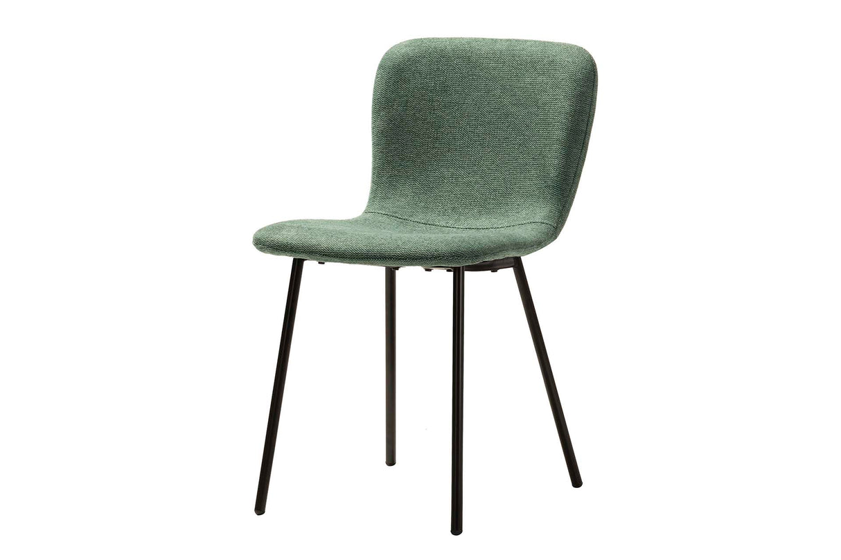 Chaise de polyester vert 44x52x77 cm