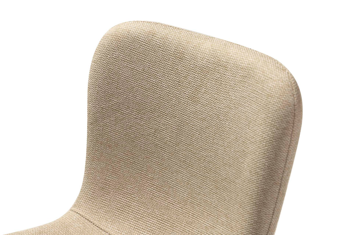 Polyester beige chaise 44x52x77 cm