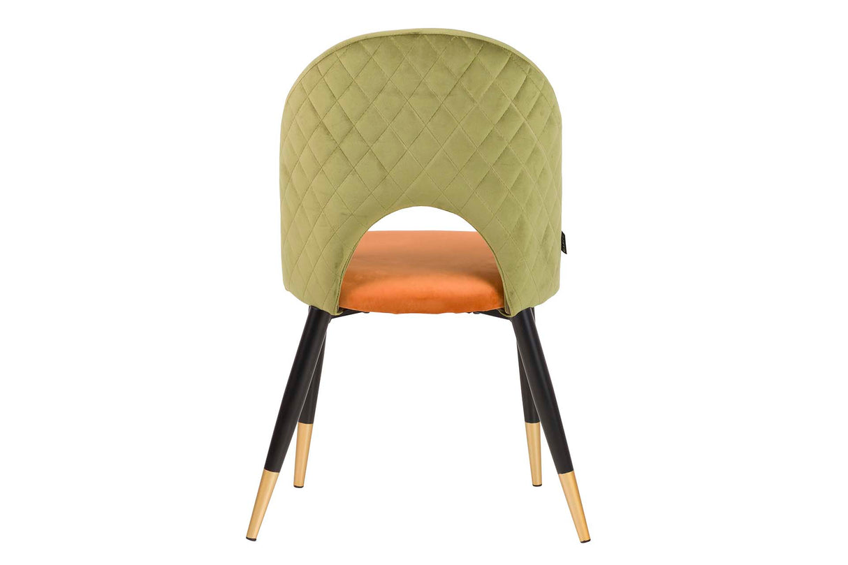 SILLA VELVET VERDE NARANJA 49x54x87 CM