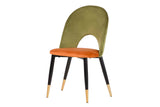 SILLA VELVET VERDE NARANJA 49x54x87 CM