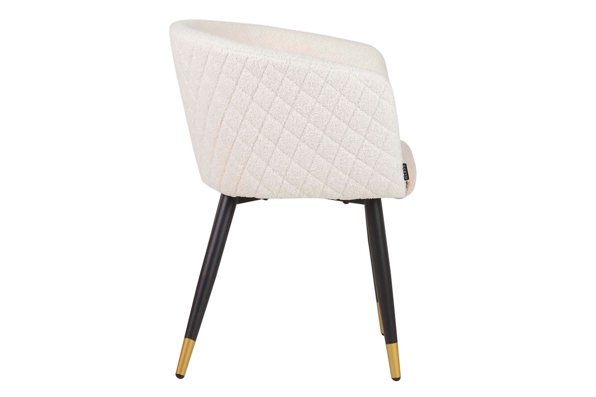 SILLA BOUCLE BLANCO BEIGE 55x57x76 CM