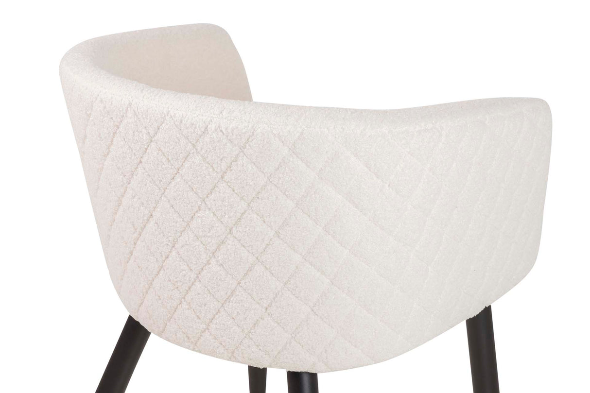 SILLA BOUCLE BLANCO BEIGE 55x57x76 CM