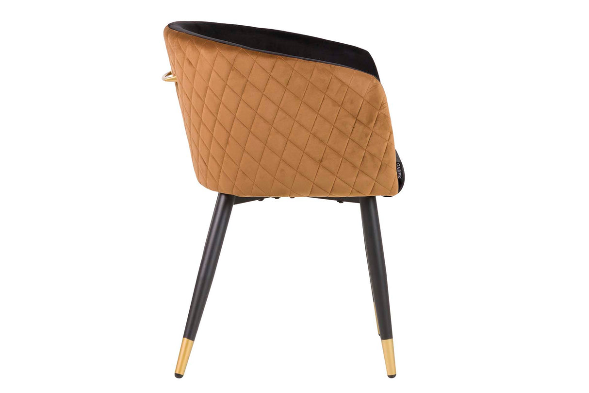 SILLA VELVET AMARILLO NEGRO 55x55x76 CM