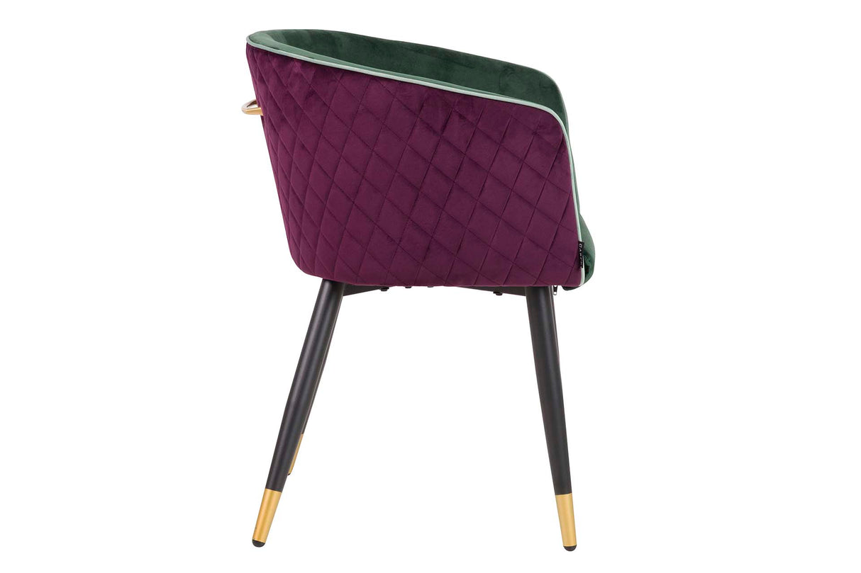 SILLA VELVET MORADO AZUL 55x55x76 CM