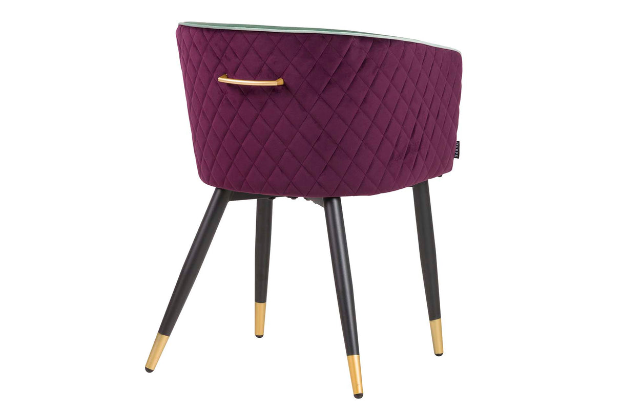 SILLA VELVET MORADO AZUL 55x55x76 CM