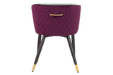 SILLA VELVET MORADO AZUL 55x55x76 CM