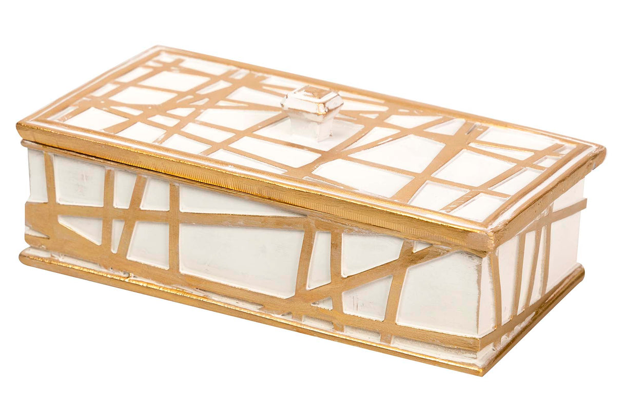 Blanca Golden Harzbox 20x11x8 cm