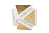 Set 4 palline bianche dorate 10x10x10 cm