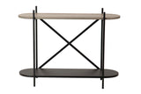 Console de metal e vinil K/D 100x33x76 cm