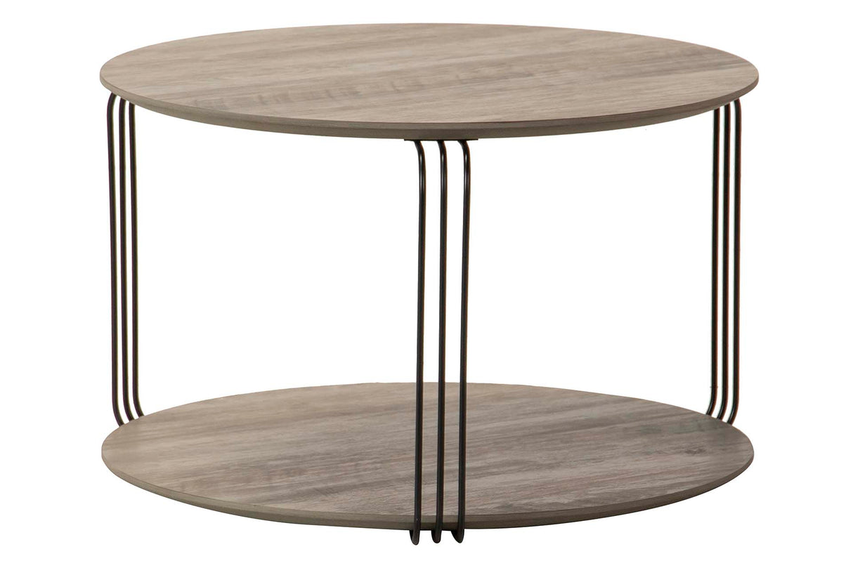 MESA CENTRO MDF METAL VINILO K/D 60x60x37 CM