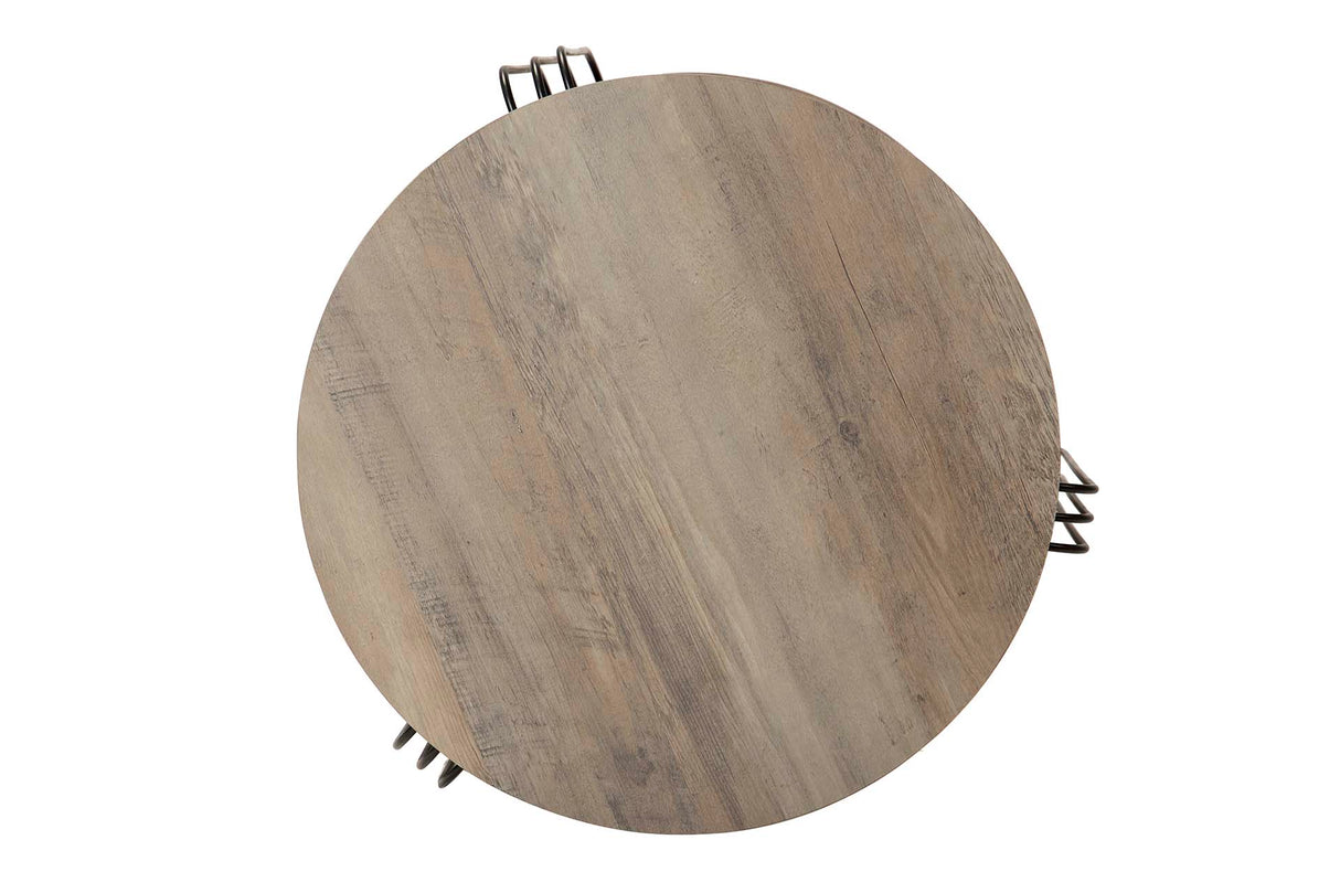 Tavolo aux. Vinile metallico MDF K/D 50x50x40 cm