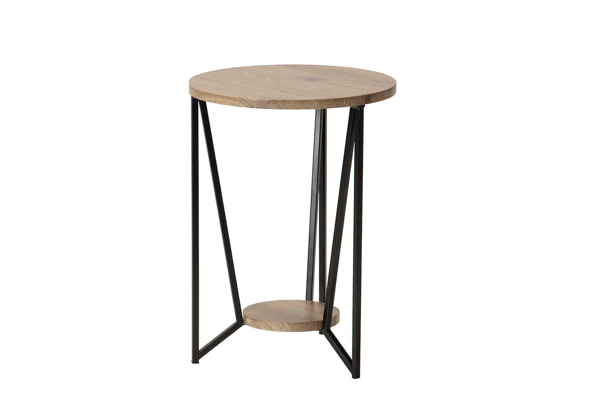 Tavolo aux. Vinile in metallo MDF K/D 40x40x55 cm