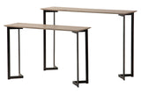 Definir 2 consoles de metal mdf k/d 120x30x80/100x30x65cm