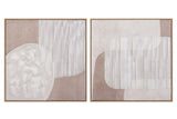 Régler 2 tables 50% peints à la main 83x4x83 cm