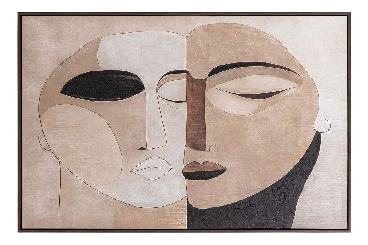 50% handgemalte Abstract Box 123x4x83 cm