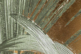 CUADRO HOJAS CON RELIEVE MARCO MARRON 83x4x123 CM