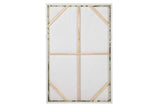 CUADRO HOJAS CON RELIEVE MARCO MARRON 83x4x123 CM