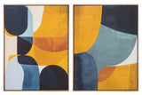 SET 2 CUADROS 50% PINTADO A MANO 63x4x83 CM