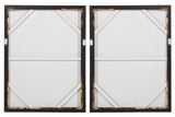 SET 2 CUADROS CON RELIEVE MARCO MARRON 63x4x83 CM