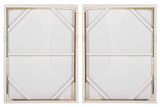 SET 2 CUADROS CON RELIEVE MARCO MARRON 63x4x83 CM
