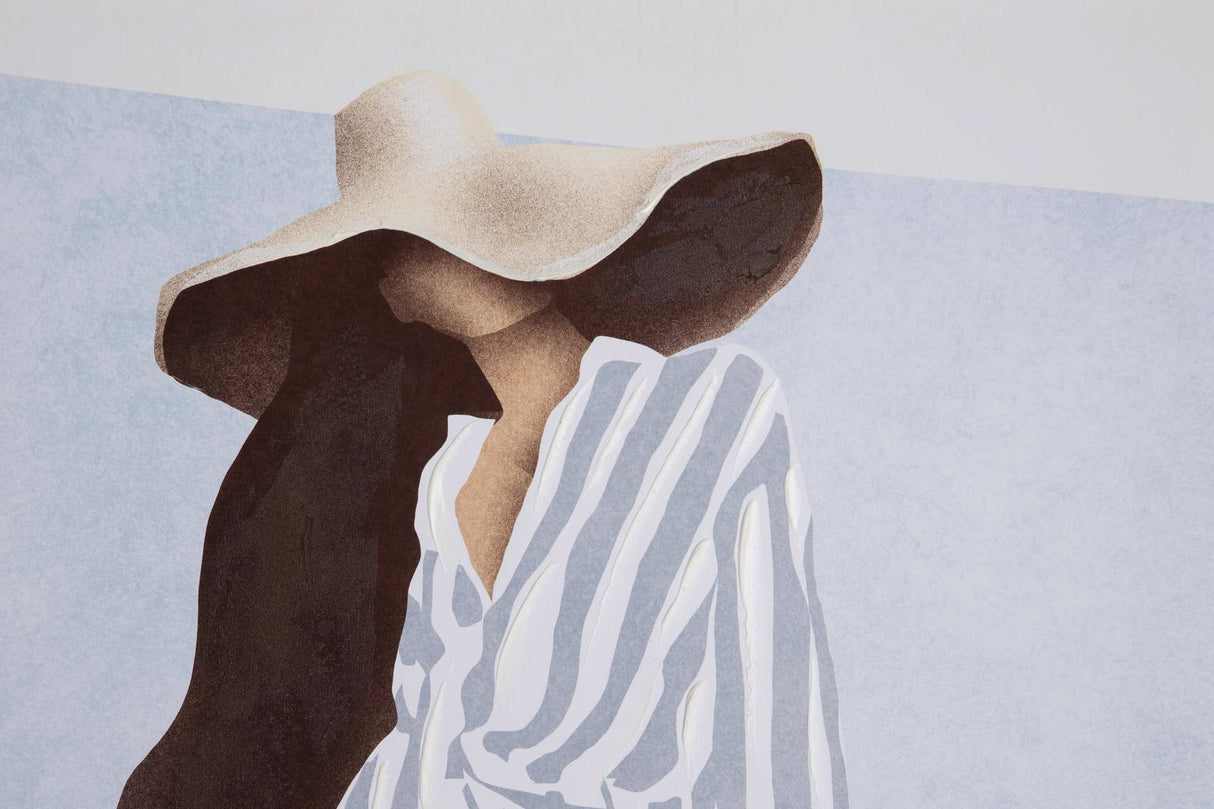 SET 2 CUADROS MUJERES 50% PINTADO A MANO 63x4x83CM