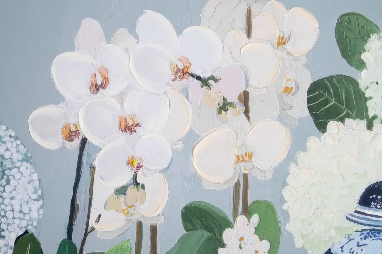 CUADRO FLOREROS 50% PINTADO A MANO 103x4x103 CM