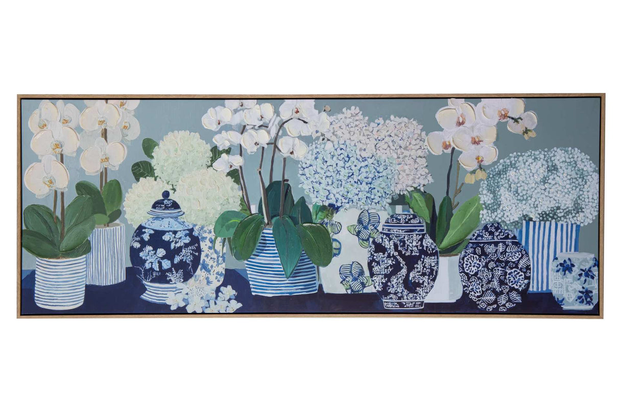 CUADRO FLOREROS 80% PINTADO A MANO 163x4x63 CM