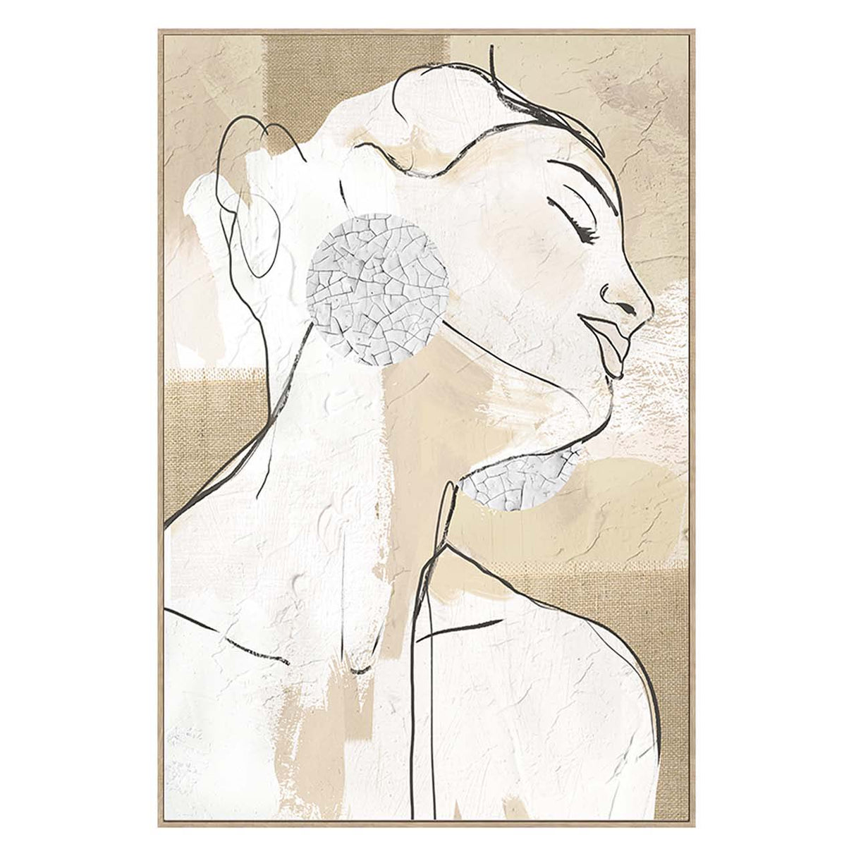 CUADRO MUJER 80% PINTADO A MANO 83x4x123 CM