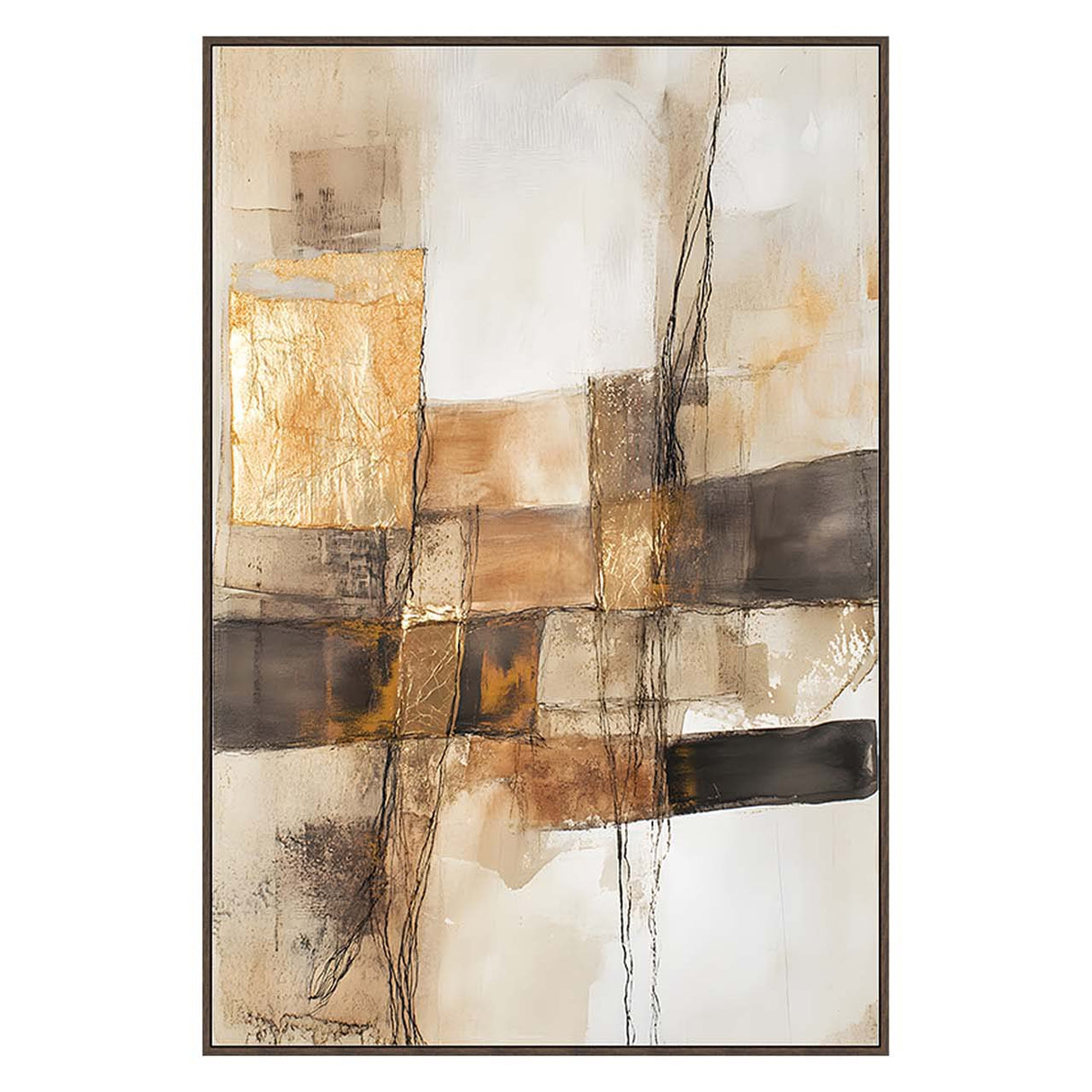 CAUDRO ABSTRACTO 80% PINTADO A MANO 83x4x123 CM