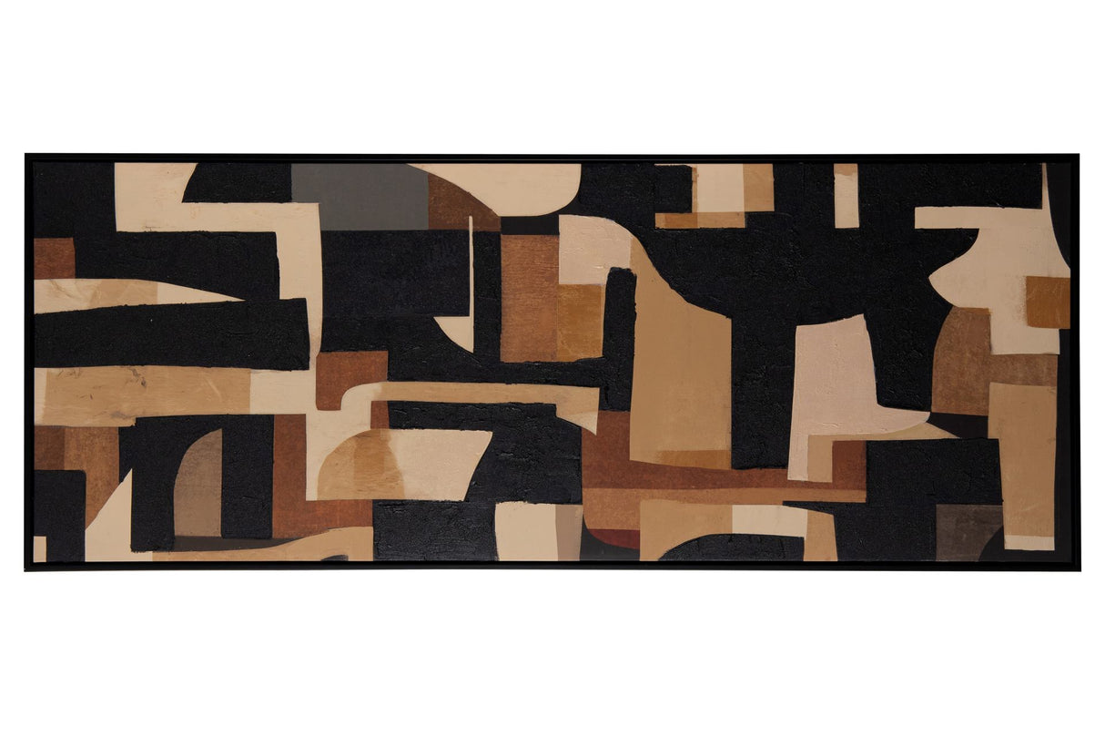 CUADRO ABSTRACTO 80% PINTADO A MANO 163x4x63 CM