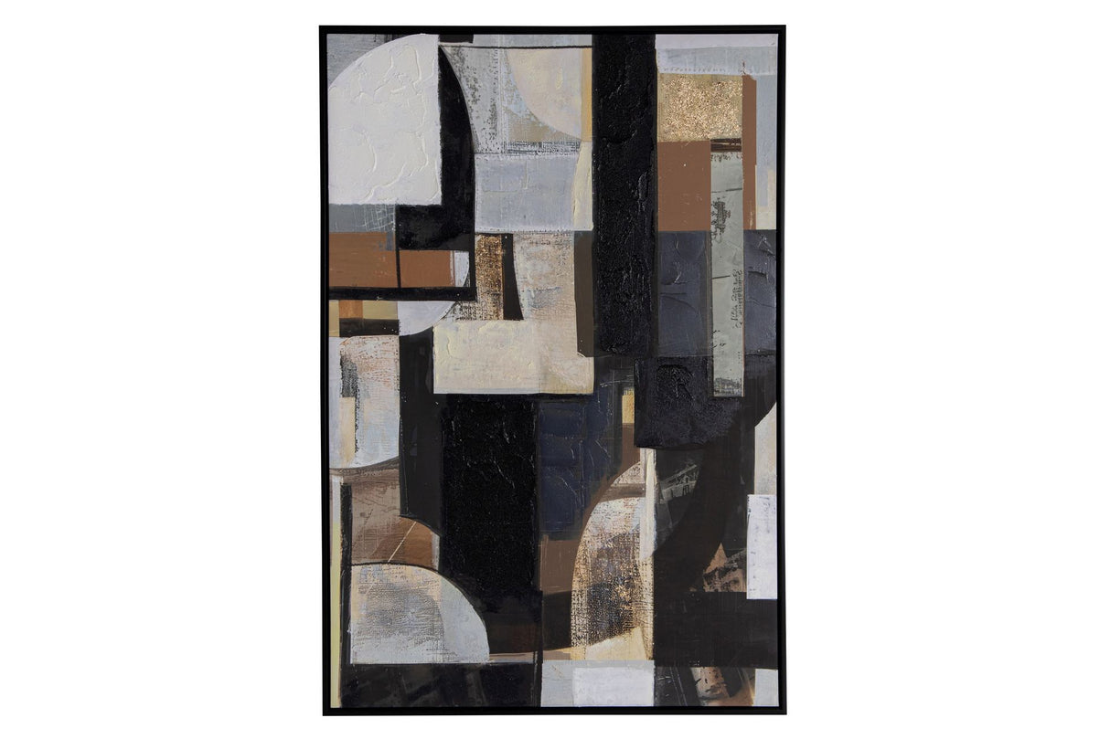 CUADRO ABSTACTO 80% PINTADO A MANO 83x4x123 CM