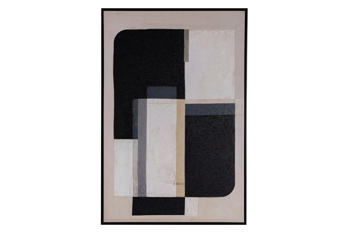 CUADRO ABSTRACTO 80% PINTADO A MANO 83x4x123 CM