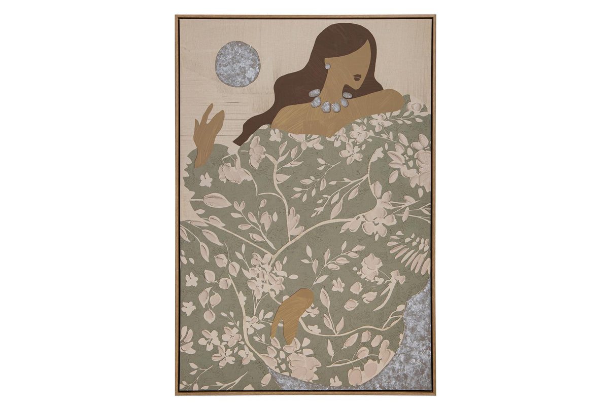 CUADRO MUJER 80% PINTADO A MANO 83x4x123 CM