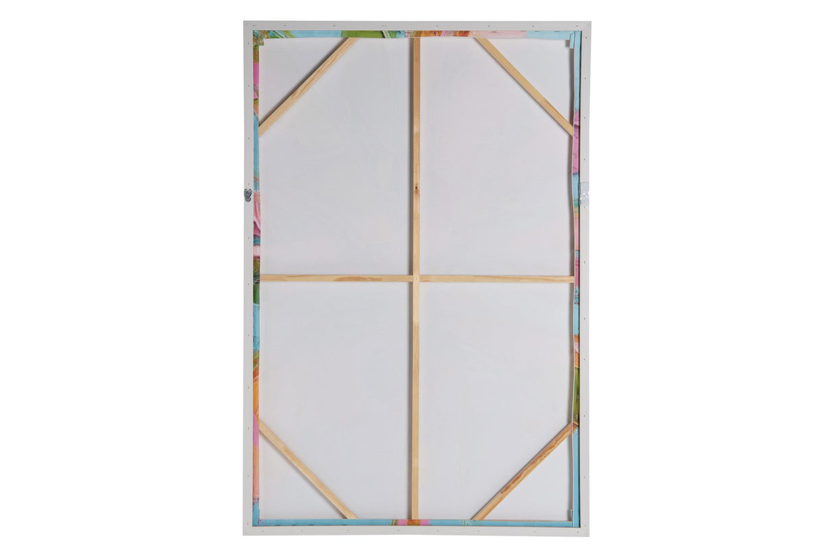 CUADRO PALMERA 80% PINTADO A MANO 83x4x123 CM