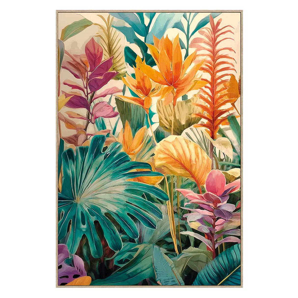 CUADRO NATURALEZA 80% PINTADO A MANO 83x4x123 CM