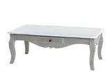 MESA DE CENTRO MADERA GRIS BLANCO 110x60x40 CM