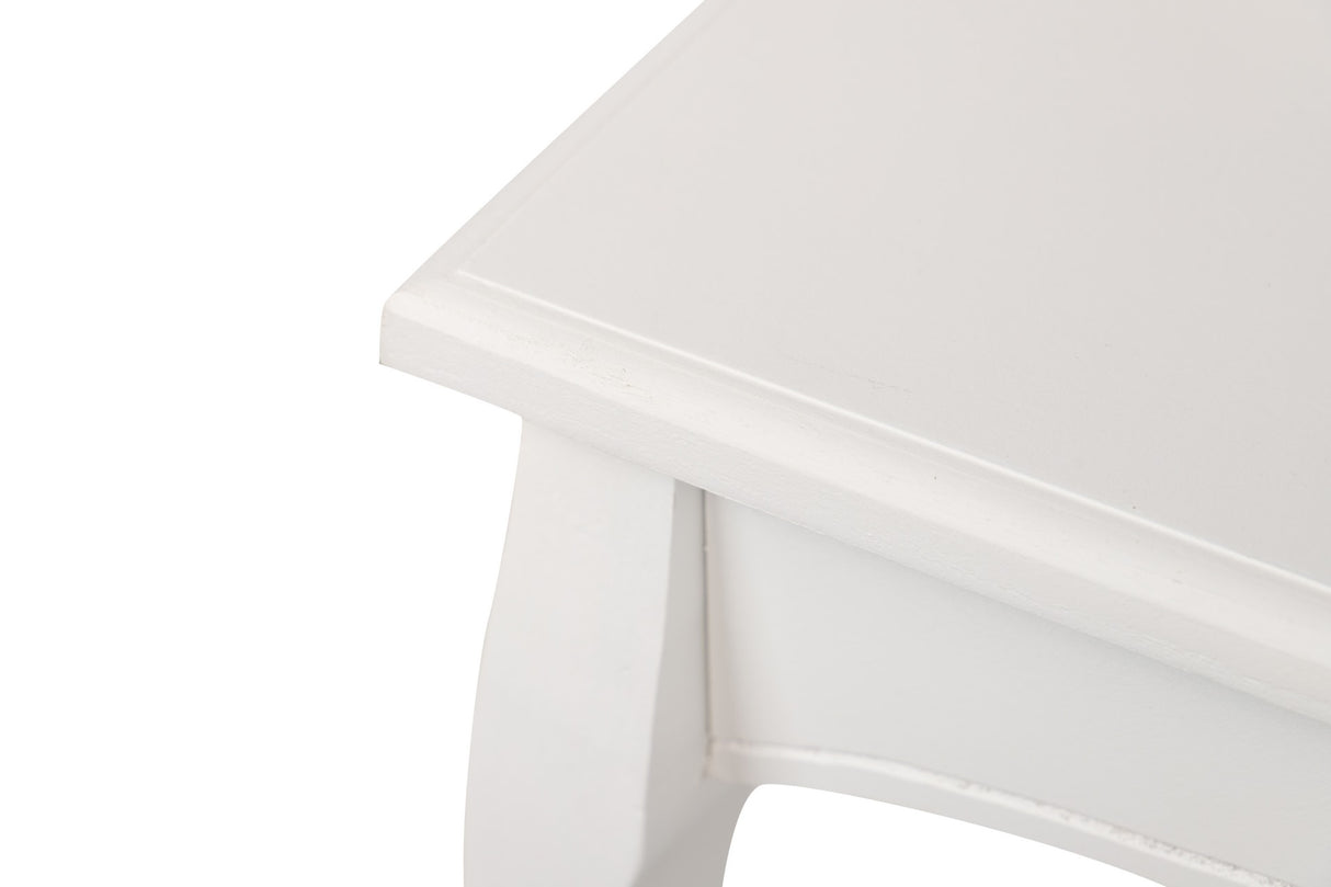 Console blanche avec couvercle blanc 110x25x80 cm